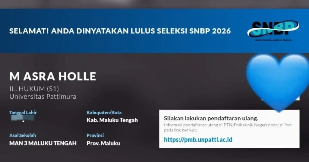 Mengukir Asa dari Madrasah: 4 Siswa MAN 3 Maluku Tengah Lolos SNBP 2026