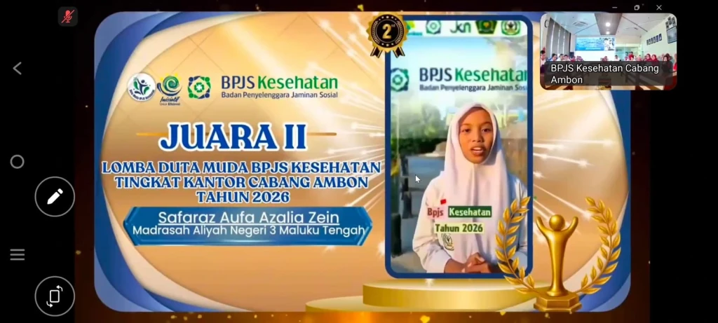 Bersinar di Ajang Duta Muda BPJS Kesehatan, Safaraz Persembahkan Juara II untuk MAN 3 Maluku Tengah